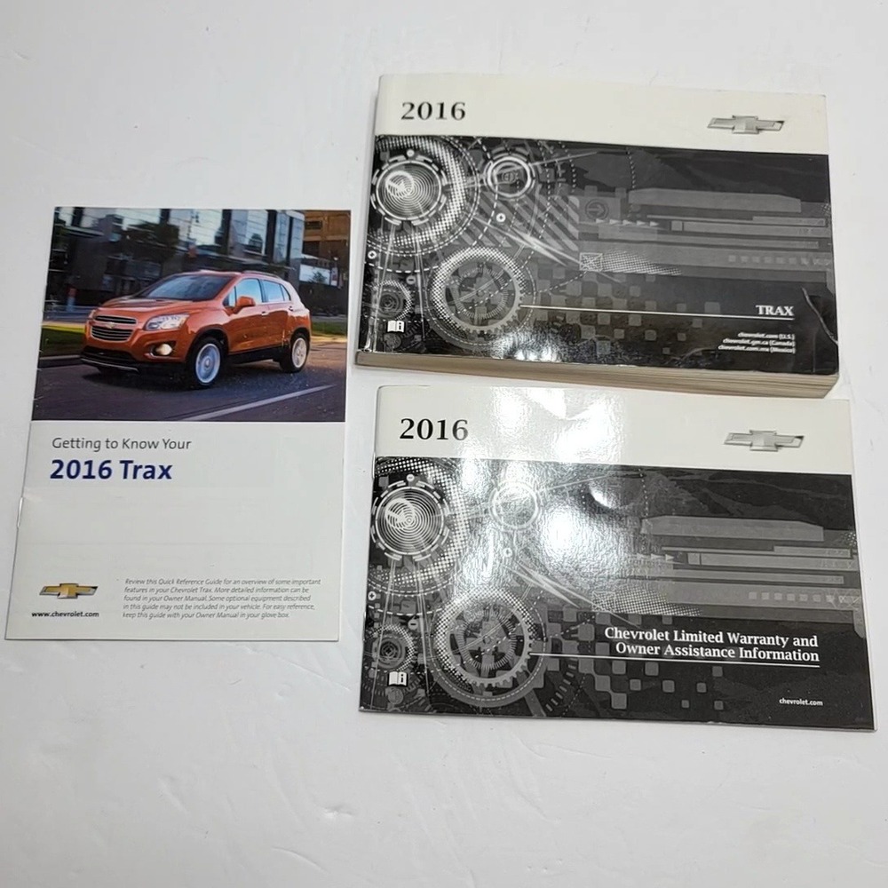2016 Chevrolet Trax Owners Manual Set Warranty Guide Quick Reference OEM 3 Piece